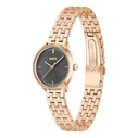 BOSS Lucia Women's Analog Quartz Watch 28 mm - Pink stainless steel bracelet - Black dial - Model 1502820