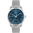 Ανδρικό Ρολόι Hugo Boss 1513942 (42mm) Μεταλλικό Μπρασελέ Ασημί