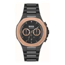 BOSS Men's Analog Quartz Watch 45mm Black Stainless Steel Bracelet Model 1514090