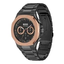 BOSS Men's Analog Quartz Watch 45mm Black Stainless Steel Bracelet Model 1514090