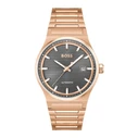 BOSS Candor Men's Automatic Watch 41mm Rose Gold Stainless Steel Bracelet Model 1514185