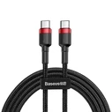 Καλώδιο USB-C to USB-C Baseus Cafule PD 2.0 QC 3.0 60W 2m (Black+Red)