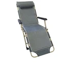 Metal Garden/Balcony Recliner Chair TEXT 2x2 with Upholstery