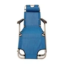 Foldable Metal Balcony/Garden Armchair Blue TEXT - 2-Position (myResort)