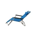 Foldable Metal Balcony/Garden Armchair Blue TEXT - 2-Position (myResort)