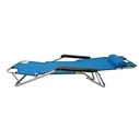 Foldable Metal Balcony/Garden Armchair Blue TEXT - 2-Position (myResort)