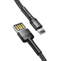Καλώδιο USB to Lightning Baseus Cafule 2.4A 1m (gray-black)