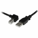 StarTech USB 2.0 Cable USB-A male - Μαύρο 3m Left Angled (USBAB3ML)