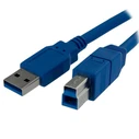 Καλώδιο USB A σε USB B Startech USB3SAB1M Μπλε