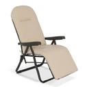 6-Seat Armchair / Sofa with Black Frame and Sand-Colored Cushion