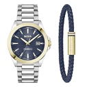 BOSS Men's Analog Watch Tyler 41 mm - Model 1570191 (Blue dial, Grey stainless steel bracelet)