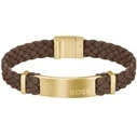BOSS Men's Leather Bracelet 19 cm (Model 1580607S)