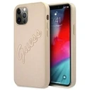 Guess GUHCP12MRSAVSLG Apple iPhone 12/12 Pro gold hardcase Saffiano Vintage Script