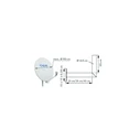 Schwaiger SAT-Wandhalter 25 cm με πλαστικό καπάκι, αλουμίνιο, ασημί (WAH25A001)