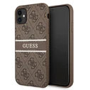 Guess GUHCN614GDBR Apple iPhone 11 brown hardcase 4G Stripe