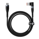 Baseus Zinc Magnetic Cable USB-C to DC rectangular, 100W, PD, 2m, angled (black)