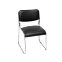 Velco Pro Systems Visitor Chair Black 44x41x71cm Soft PVC