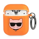 Karl Lagerfeld KLA2UCHFO Apple AirPods cover orange Choupette