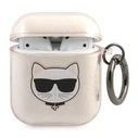 Karl Lagerfeld KLA2UCHGD Apple AirPods cover gold Glitter Choupette