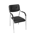 Velco Pro Systems Visitor Chair Black 49x45x85cm Soft PVC