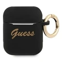 Guess GUA2SSSK Apple AirPods cover black Silicone Vintage Script
