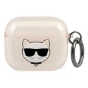 Karl Lagerfeld KLA3UCHGD Apple AirPods 3 cover gold Glitter Choupette