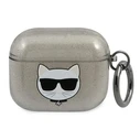 Karl Lagerfeld KLA3UCHGK Apple AirPods 3 cover black Glitter Choupette