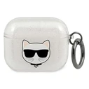 Karl Lagerfeld KLA3UCHGS Apple AirPods 3 cover silver Glitter Choupette