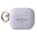 Guess GUAPSGGEU Apple AirPods Pro cover purple Silicone Glitter