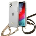 Guess GUHCP12MKC4GSGO Apple iPhone 12/12 Pro Transparent hardcase 4G Gold Chain