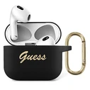 Guess GUA3SSSK Apple AirPods 3 cover black Silicone Vintage Script