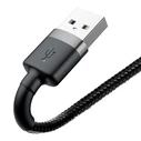 Καλώδιο USB to Lightning Baseus Cafule 2.4A 0.5m (Gray+Black)
