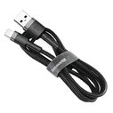 Καλώδιο USB to Lightning Baseus Cafule 2.4A 0.5m (Gray+Black)