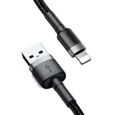 Καλώδιο USB to Lightning Baseus Cafule 2.4A 0.5m (Gray+Black)