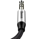 Καλώδιο Baseus Yiven Audio 3.5 male Audio M30 1.5M Silver+ Black