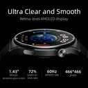 Smartwatch QCY GT S3 Gray - 1,43" HD AMOLED touch 466x466 60Hz Always On Call BT IPX8 14day