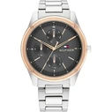 Ανδρικό Ρολόι Tommy Hilfiger 1710541 (44mm) Μεταλλικό Μπρασελέ Ασημί