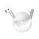 Bluetooth Handsfree QCY Clear White - Semi-Ear 13mm driver, wind cancel ENC for calls, NCVM & Air case TWS BT