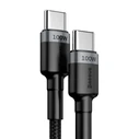 Καλώδιο USB-C to USB-C Baseus Cafule PD2.0 100W flash charging For Type- (20V 5A)2m Gray+Black