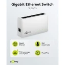 Goobay Gigabit Ethernet Switch 5 Θυρών 64563 - Λευκό