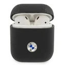 BMW BMA2SSLBK Apple AirPods black Geniune Leather Silver Logo