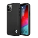 BMW BMHCP12LRCDPK Apple iPhone 12 Pro Max black hardcase Leather Deboss