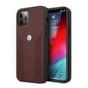 BMW BMHCP12LRSPPR Apple iPhone 12 Pro Max red hardcase Leather Curve Perforate