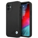BMW BMHCP12SRCDPK Apple iPhone 12 mini black hardcase Leather Deboss
