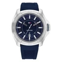 Ανδρικό Ρολόι Tommy Hilfiger 1792134 (48mm) Καουτσούκ Λουράκι Μπλε