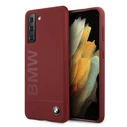 BMW BMHCS21MSLBLRE Samsung Galaxy S21+ Plus red hardcase Silicone Signature Logo