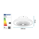 Ανεμιστήρας οροφής με LED φως 48εκ DC μοτέρ 36W 862200 DICTRO LUX Λευκός
