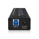 USB Hub IcyBox IB-AC618 USB 3.0 Aluminium 7 Θυρών