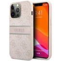 Guess GUHCP13L4GDPI Apple iPhone 13 Pro pink hardcase 4G Stripe