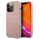 Guess GUHCP13LPSASBPI Apple iPhone 13 Pro pink hardcase Saffiano Stripe